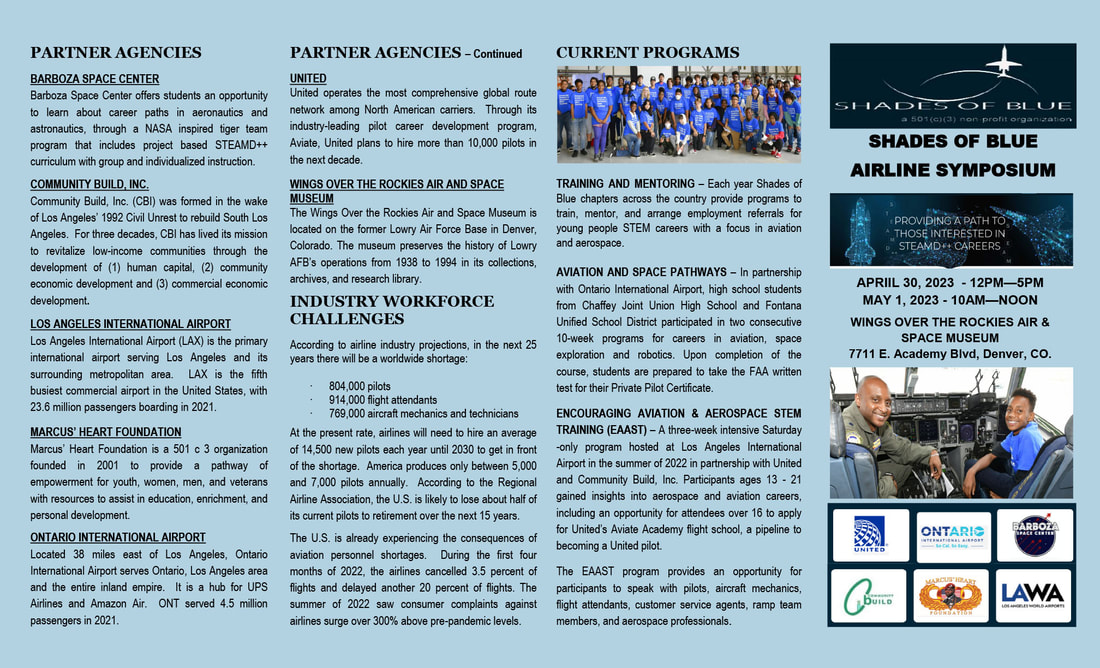 Shades of Blue Brochure page 1 of 2